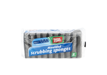 Dažādu formu sūkļi-skruberi 5gab. melni