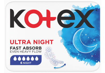 Higiēn.paketes KOTEX Ultra Night 6gab. | BARBORA