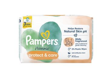 Mitrās salvetes PAMPERS Harmonie 3x44gb.