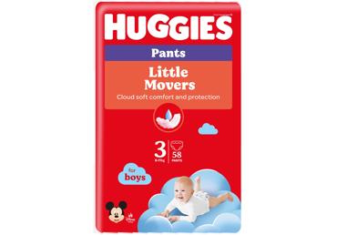 Autiņbiksītes HUGGIES Boy S3 6-11kg 58gab.