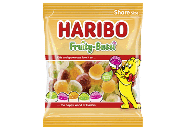 Košļājamās konfektes HARIBO Fruity Bussi 175g