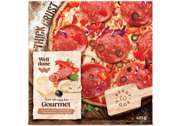 Saldēta pica Gourmet WELL DONE 425g