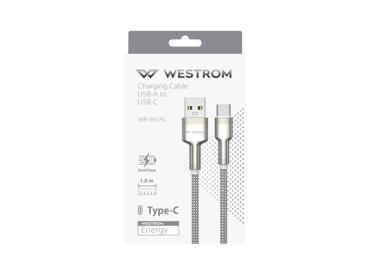 Kabelis USB-A uz Type-C WESTROM 1m