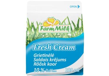 Saldais krējums FARM MILK 10% 200ml