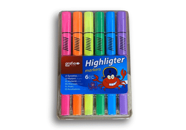 Marķieri GRAFIA PLUS 6gab.