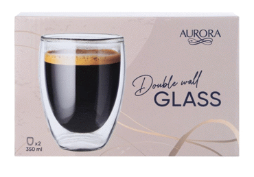 Dubultā stikla glāzes AURORA 2gab. 350ml