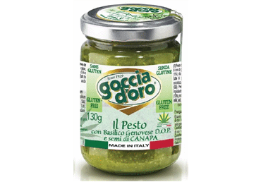 Pesto ar kaņepju sēkl. GOCCIA D'ORO 130g