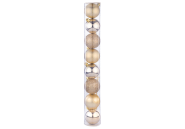 Plastmasas Ziemassvētku eglīšu rotājumi 8gab. 5cm - 2