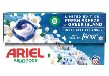 Veļas mazgāšanas kapsulas ARIEL Fresh Breeze 30gab