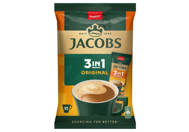 Šķīstošās kafijas dzēriens 3in1 JACOBS 10x12.6g