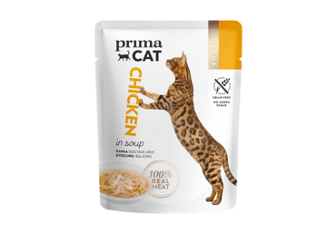 Kons. kaķu bar. PRIMACAT vistas zupa 40g