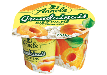 Graudainais biezpiens ANNELE ar aprikozēm 7% 150g