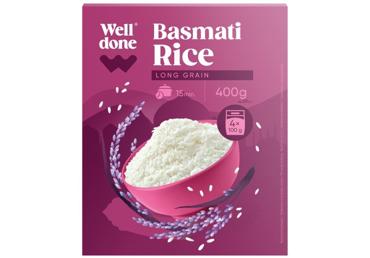 Rīsi basmati WELL DONE 4x100g