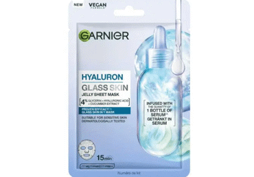 Sejas maska GARNIER Hyaluron Glass Skin