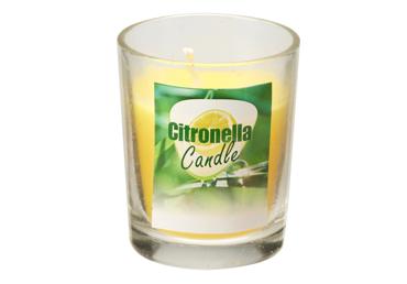 Citronu svece stikla traukā 5x5x6cm