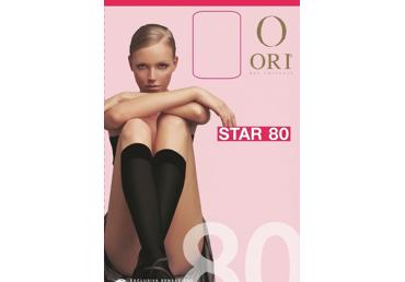 Sieviešu pusgarās zeķes ORI Star 80den nero 
