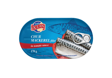 Makreles fileja tomātu mērcē WIDE OCEAN 170g