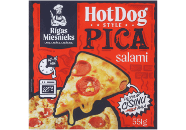 Saldēta HotDog stila salami pica RM 551g