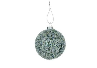 Stikla Ziemassvētku eglītes rotājums 8cm 2dizaini  - 2