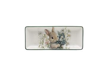 Taisnstūra šķīvis ILAJA Rabbit 28x12cm
