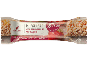 Musli batoniņš HERKULESS ar zemenēm un jogurtu 25g