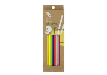 Papīra salmiņi ELEMENTS SENSE 50gab.Mix