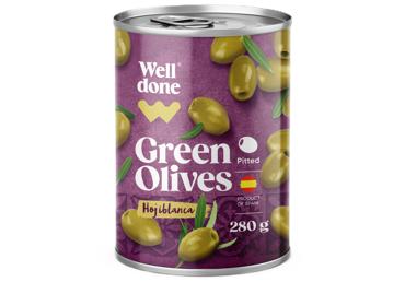 Zaļās olīvas bez kauliņiem WELL DONE 280g