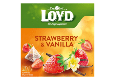 Augļu tēja LOYD zemeņu-vaniļas 20x2g