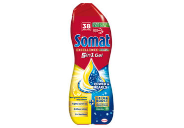 Trauku mazgājamās mašīnas želeja SOMAT Lemon 38m.r.684ml