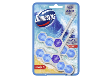 Tualetes atsvaidzinātājs DOMESTOS Power 5 Ocean 2x50g