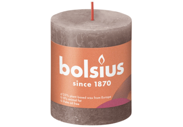 Cilindrsvece SHINE RUSTIC TAUPE 7x8cm