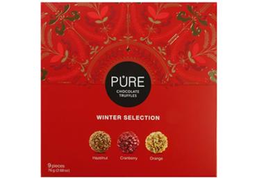 Šokolādes trifeļu izlase PURE CHOCOLATE Ziema 76g - 1