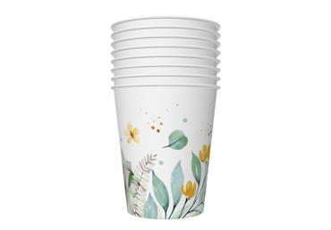 Vienreiz.glāzes ILAJA Floral 8gab.250ml