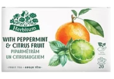 Augļu tēja HERBITUM piparmētra un citrons 20x2,5g