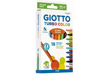 Flomāsteri GIOTTO Turbo color 18gab.