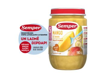 Biezenis SEMPER mango, banānu 6+ 190g - 1