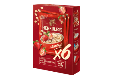 Auzu pārslu biezputra HERKULESS zemeņu 210g