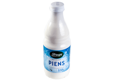 Piens STRAUPE 2,5% 1kg