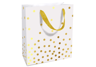 Ziemassvētku dāvanu maisiņš balts 18x21x8cm