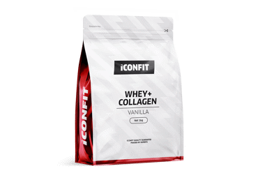 Whey+Collagen vaniļas pulveris ICONFIT 1kg