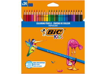 Krāsainie zīmuļi BIC Tropicolors 24gab.