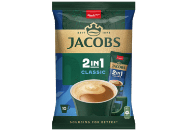 Šķīstošās kafijas dzēriens 2in1 JACOBS 10x12,4g
