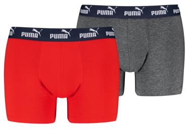 Vīriešu bokseršorti PUMA 2gab. sarkani pelēki M - 1