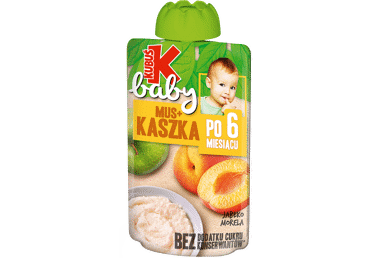 Biezenis KUBUŠ BABY rīsu-biezpiena-augļu 6+ 100g - 2