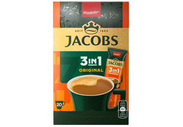 Šķīstošās kafijas dzēriens JACOBS 3in1 20x12,6g - 1