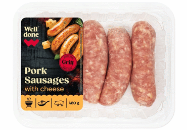Cūkgaļas desiņas ar sieru WELL DONE 400g - 1