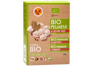 Pelmeņi BIO ar liellopu gaļu RGK 500g