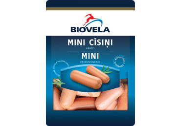 Vārīti mini cīsiņi BIOVELA 450g
