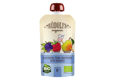 Biezenis RŪDOLFS BIO augļu ar jogurtu 6+110g