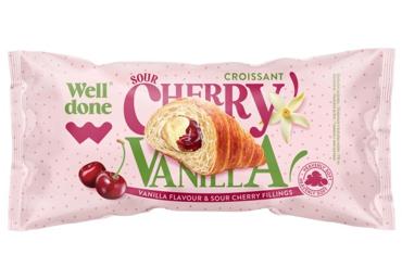 Kruasāns ar vaniļas un ķiršu pildījumu 60g